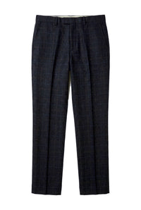 Ryan - Miesten tummansiniset tweed-ruutuhousut