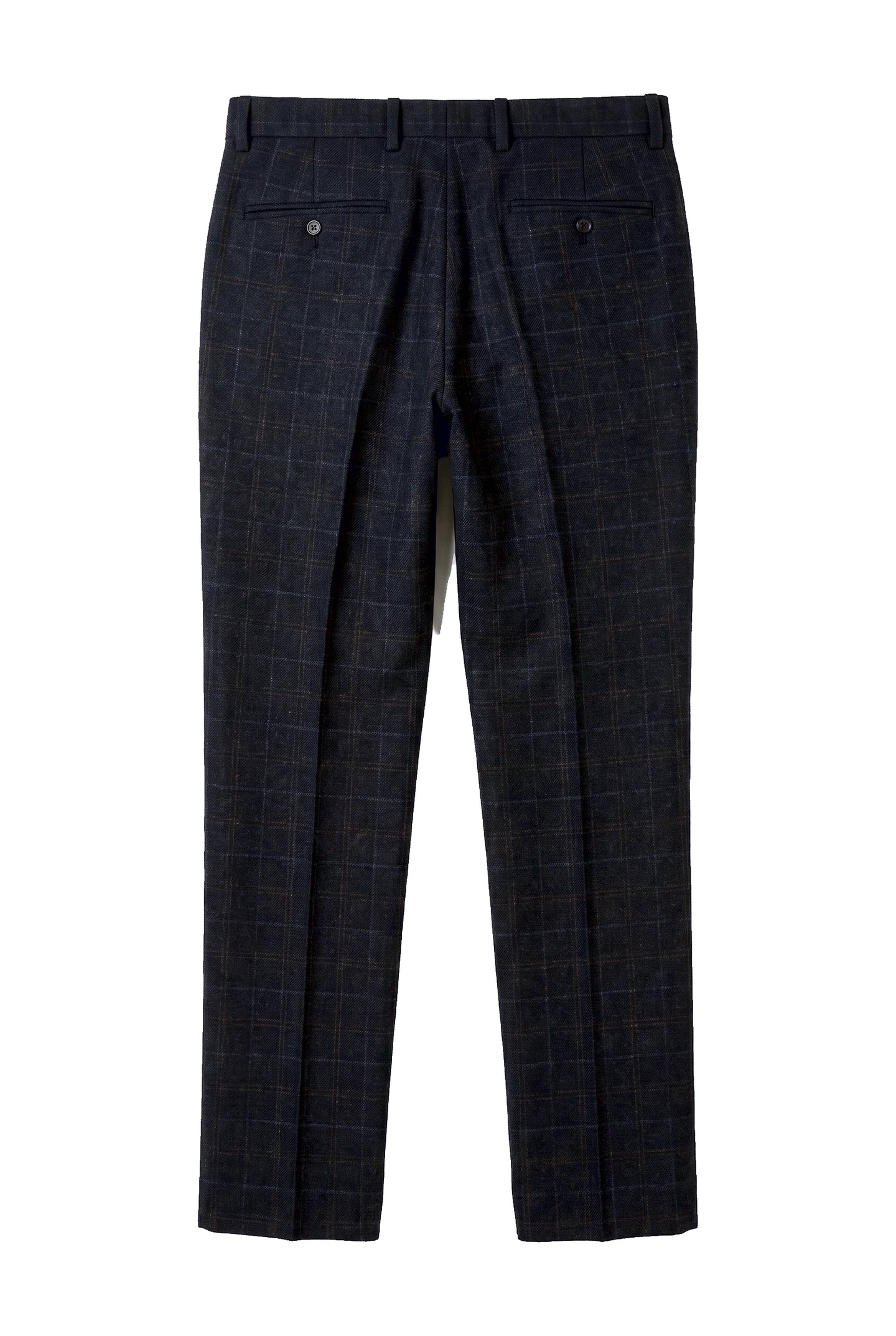 Ryan - Miesten tummansiniset tweed-ruutuhousut
