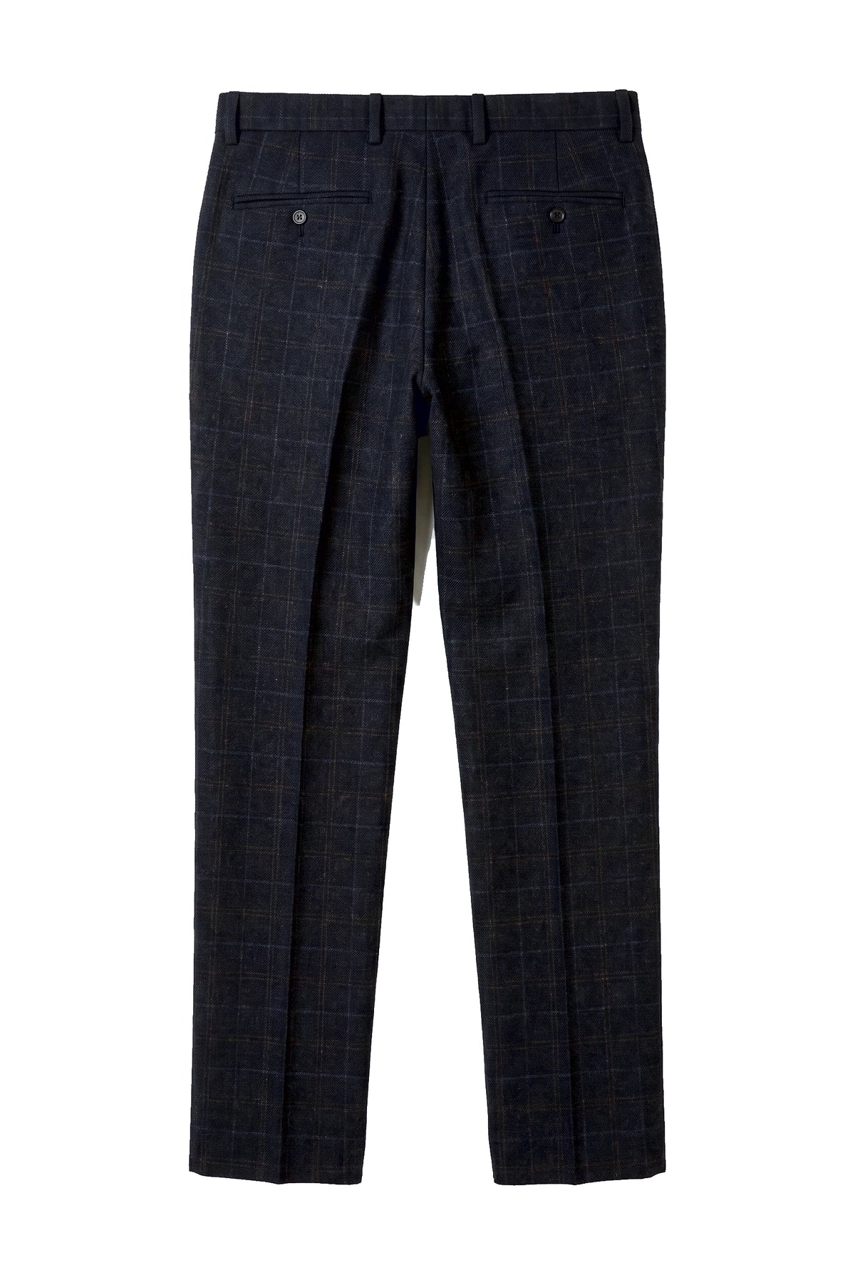 Ryan - Miesten tummansiniset tweed-ruutuhousut