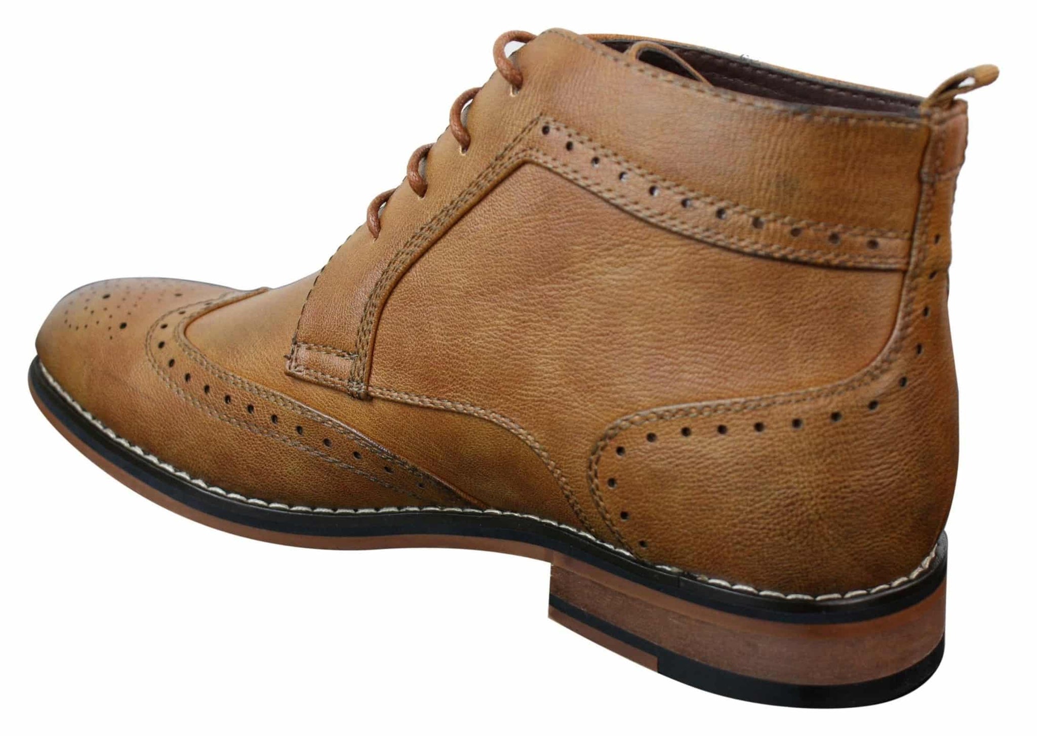 Miesten slip-on-kengät ja nauhalliset saappaat, ruskeat, sotilaskengät, brouge-nilkkurit, tyylikkäät rentot nahkavuorilla