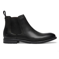 Sergio - Miesten mustat nahkaiset slip-on-chelsea-saappaat