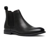 Sergio - Miesten mustat nahkaiset slip-on-chelsea-saappaat