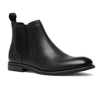 Sergio - Miesten mustat nahkaiset slip-on-chelsea-saappaat
