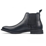 Sergio - Miesten mustat nahkaiset slip-on-chelsea-saappaat