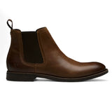 Sergio - Miesten ruskeat nahkaiset slip-on-chelsea-saappaat