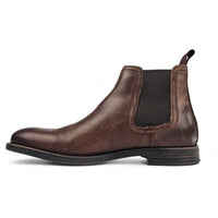 Sergio - Miesten ruskeat nahkaiset slip-on-chelsea-saappaat