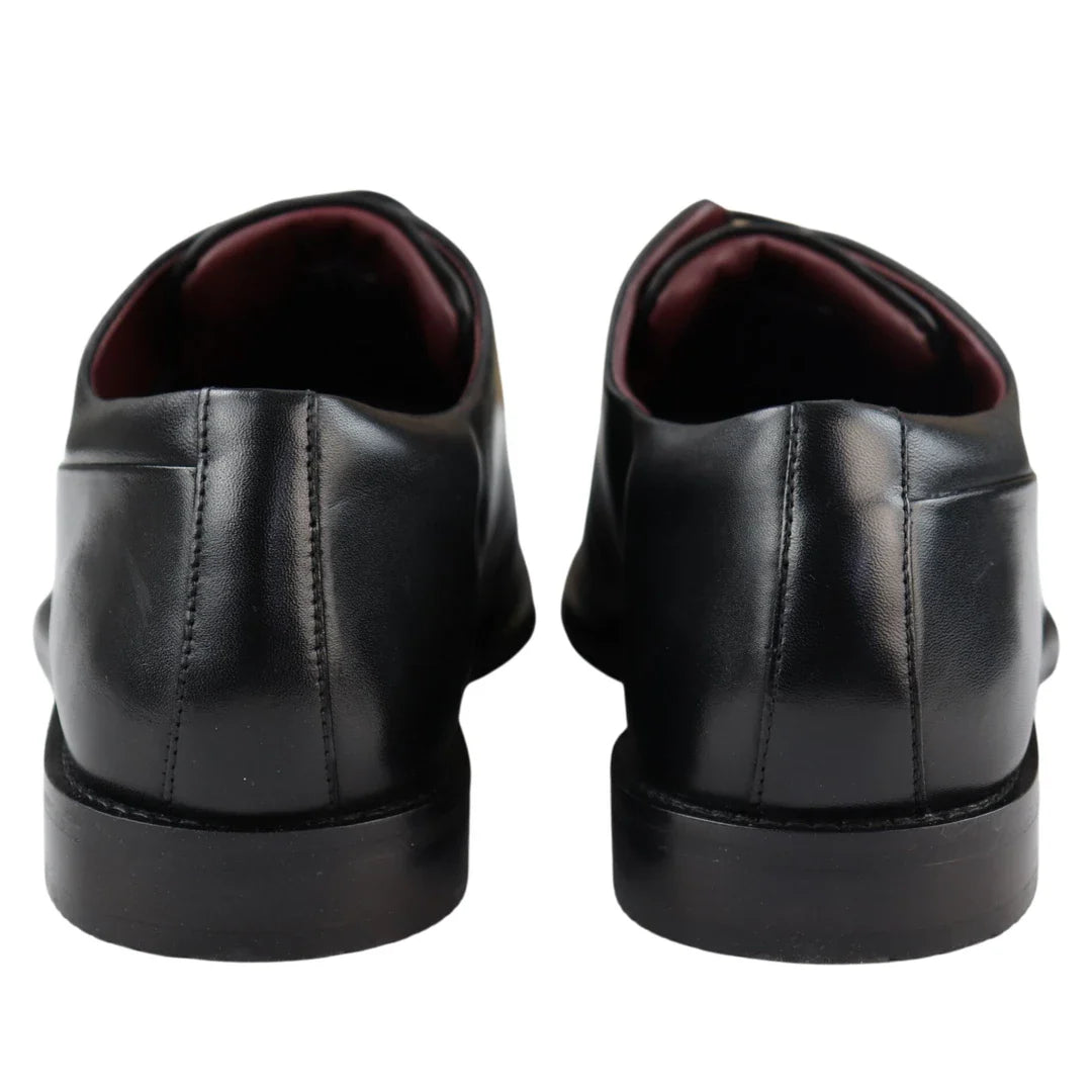 Miesten nauhalliset Derby-kengät aidosta nahasta, tyylikkäät muodolliset klassiset mustat