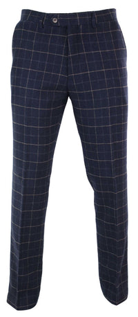 Cavani Shelby - Miesten klassiset tweed-ruutukuvioiset vintage-huulihousut