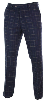 Cavani Shelby - Miesten klassiset tweed-ruutukuvioiset vintage-huulihousut
