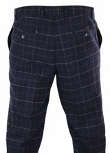 Cavani Shelby - Miesten klassiset tweed-ruutukuvioiset vintage-huulihousut
