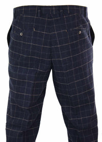 Cavani Shelby - Miesten klassiset tweed-ruutukuvioiset vintage-huulihousut