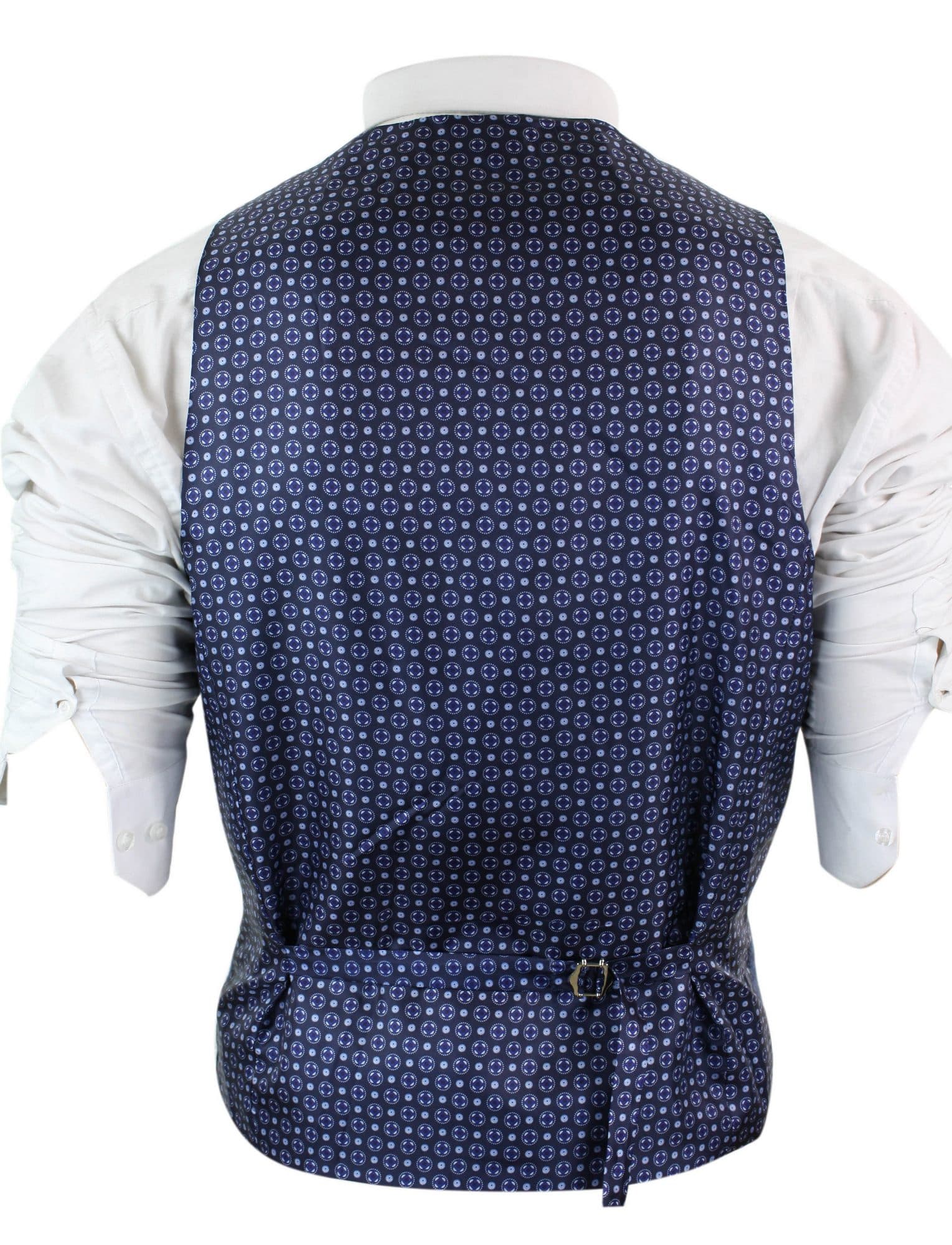 Miesten sininen tweed-liivi kalanruotokuvioinen villainen Peaky Blinders Vintage Retro