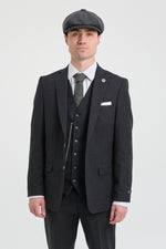 Miesten musta vintage 1920-luvun puku