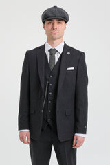 Miesten musta vintage 1920-luvun puku