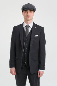 Miesten musta vintage 1920-luvun puku