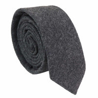 Miesten solmio- ja nenäliinasetti - harmaa tweed STZ23, yksi koko