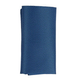 Miesten solmio taskukokoisella neliöllä - muodollinen yksivärinen solmio - sininen