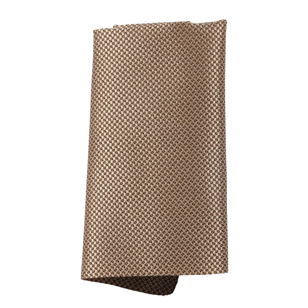 Miesten solmio taskukokoisella neliöllä, muodollinen yksivärinen solmio - pronssi