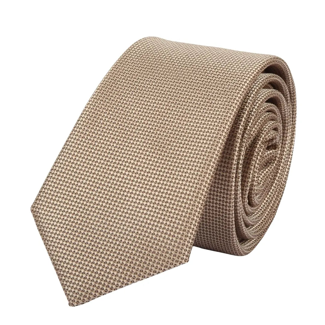Miesten solmio taskukokoisella neliöllä, muodollinen yksivärinen solmio - pronssi