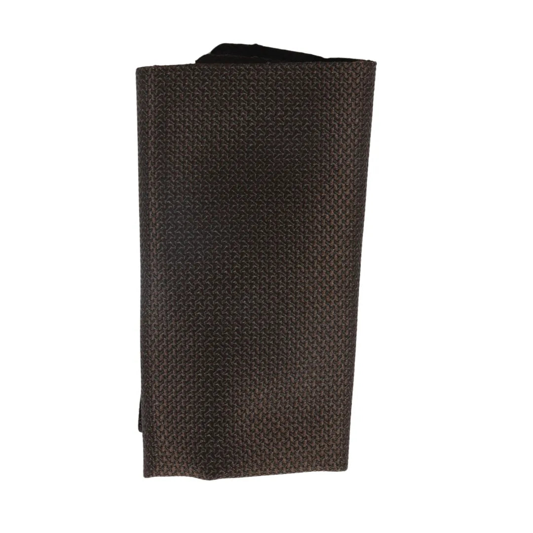 Miesten solmio taskulla ja neliöllä - muodollinen yksivärinen solmio - ruskea