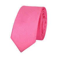 Miesten solmio taskussa, muodollinen, yksivärinen solmio - Fuksia