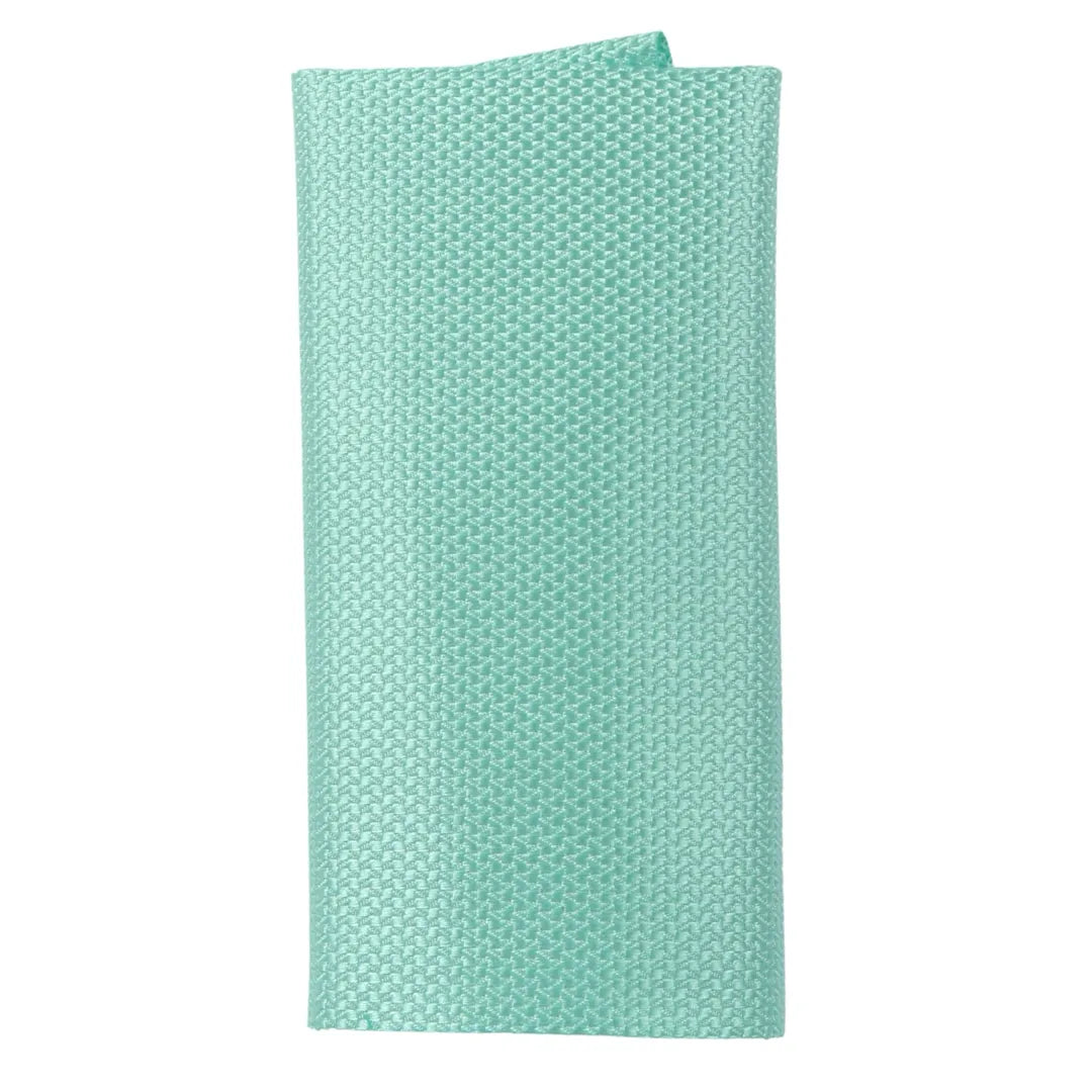 Miesten solmio taskukokoisella neliöllä, muodollinen yksivärinen solmio - Mintunvihreä