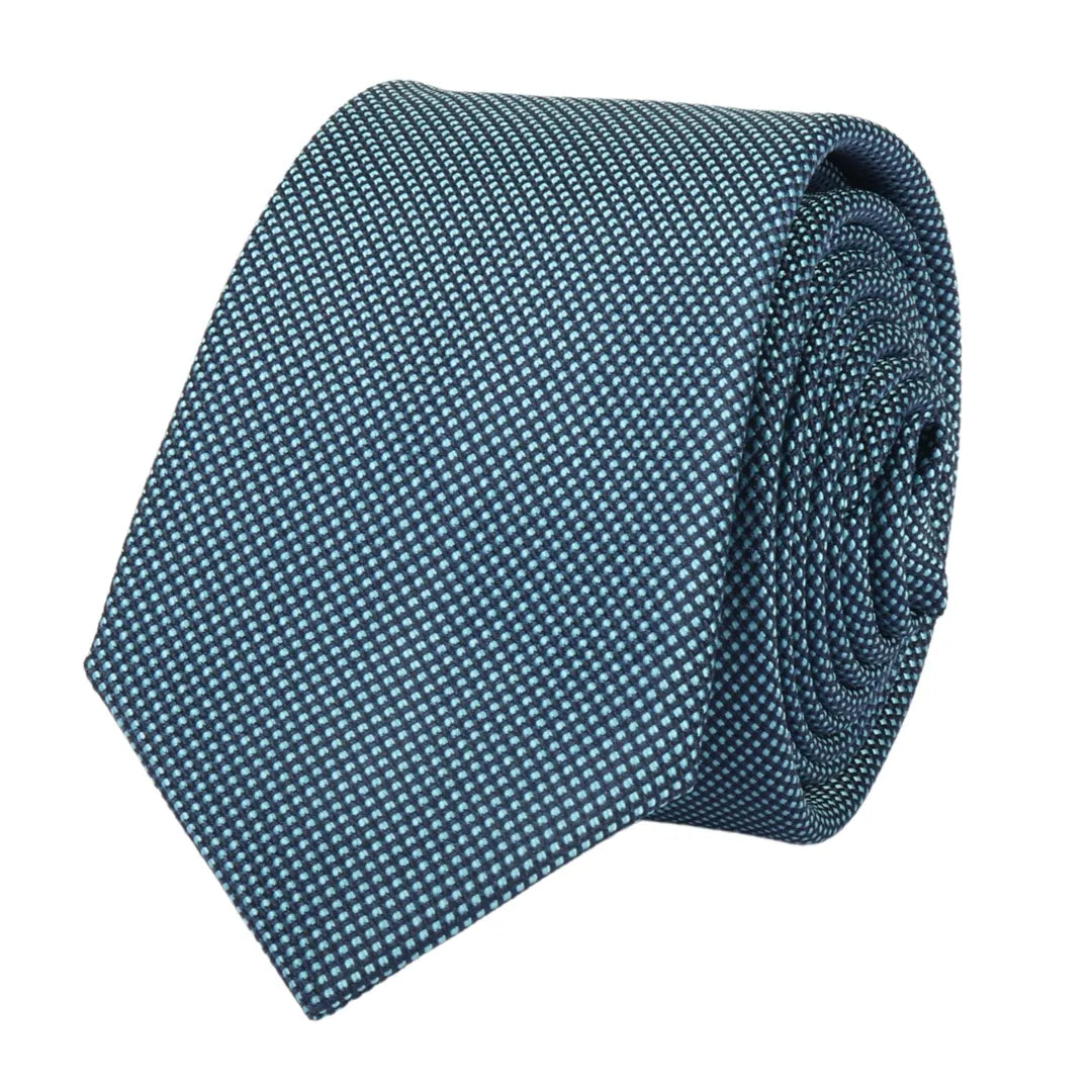 Miesten solmio taskusolmiolla, muodollinen yksivärinen solmio - turkoosi