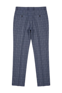 Victor - Miesten siniset ruutukuosilliset tweed-häähousut