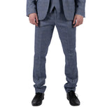 Victor - Miesten siniset ruutukuosilliset tweed-häähousut