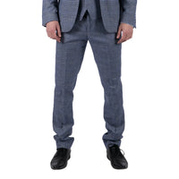 Victor - Miesten siniset ruutukuosilliset tweed-häähousut
