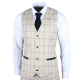 Warwick - Miesten beige ruutuliivi