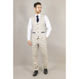 Warwick - Miesten beige ruutuliivi