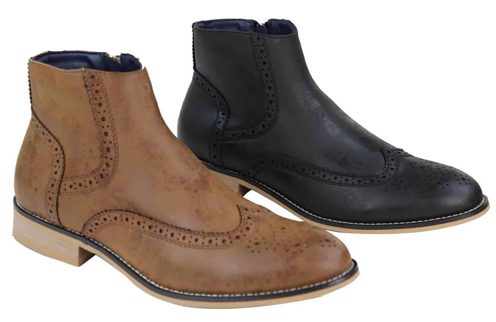 Miesten vetoketjulliset Peaky Blinders -brogue-saappaat