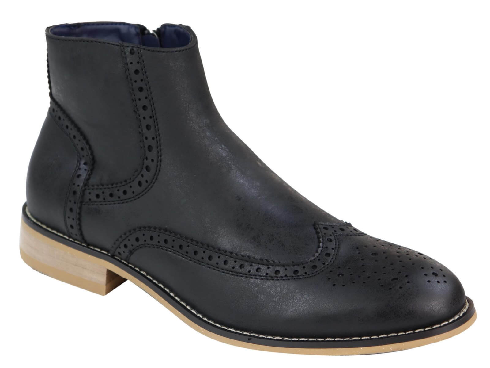Miesten vetoketjulliset Peaky Blinders -brogue-saappaat