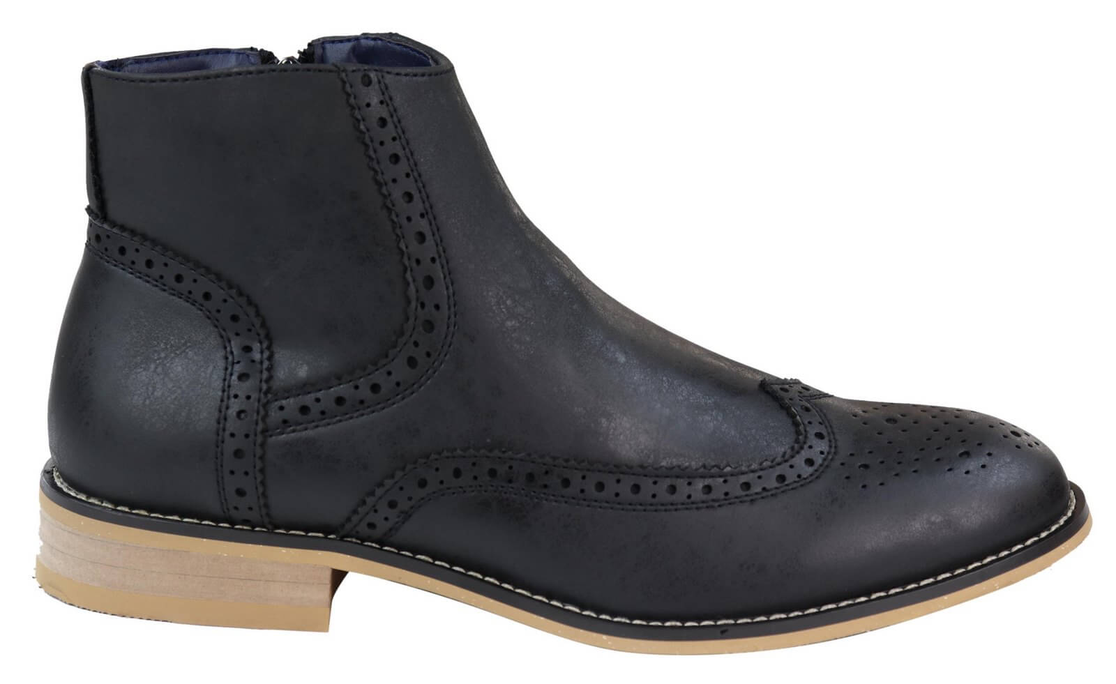 Miesten vetoketjulliset Peaky Blinders -brogue-saappaat