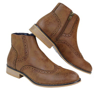 Miesten vetoketjulliset Peaky Blinders -brogue-saappaat