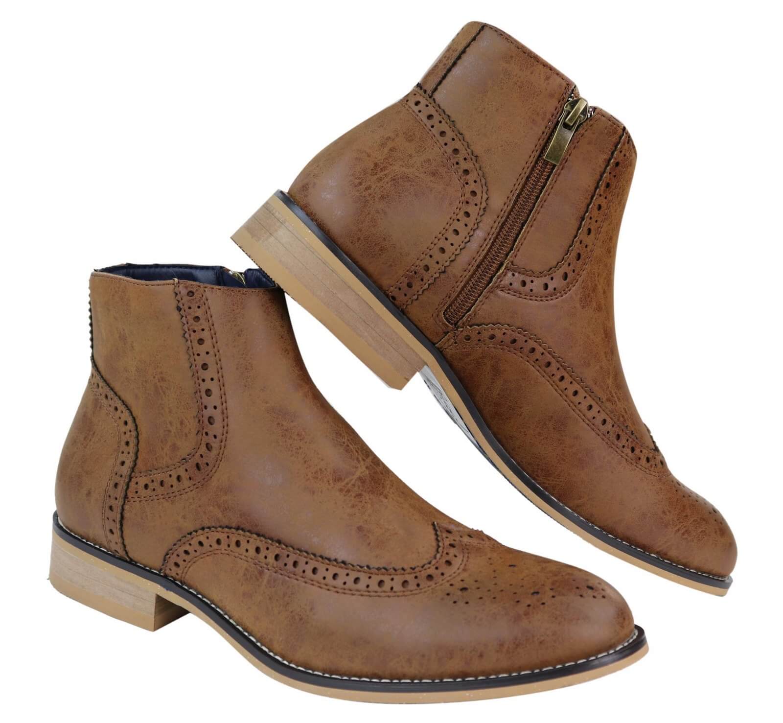 Miesten vetoketjulliset Peaky Blinders -brogue-saappaat