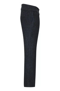 Naisten harmaat tweed-kalanruotokuvioiset housut, 1920-luvun huippumalli, mittatilaustyönä tehty istuvuus, vintage retro