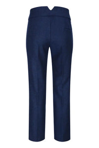 Naisten tweed-kalanruotokuvioiset housut tummansiniset 1920-luvun vintage-klassiset Gatsby-silmälaput