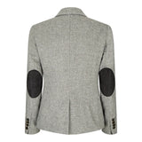 wsn03 - Naisten harmaa tweed-bleiseri, Elow Patch -kuvio, Peaky 1920s