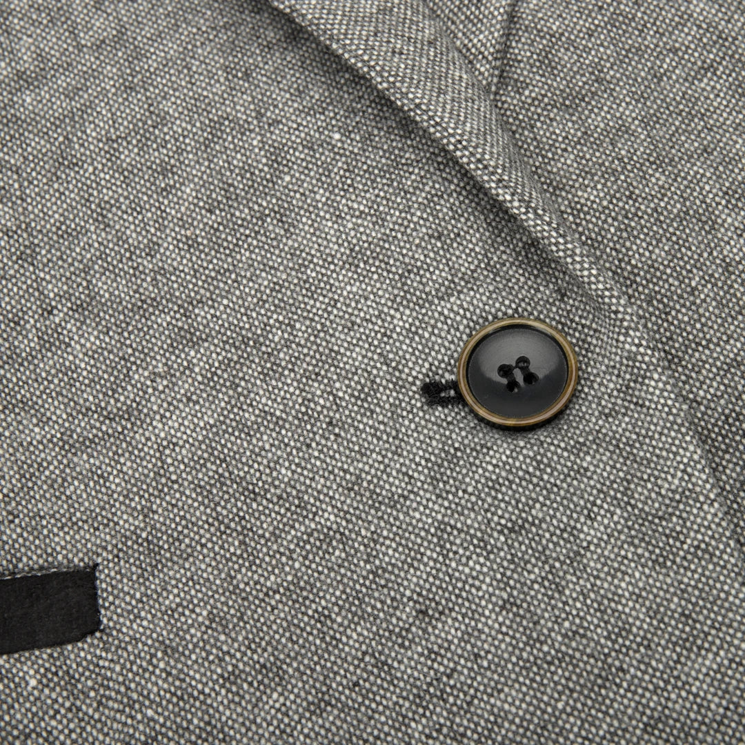 wsn03 - Naisten harmaa tweed-bleiseri, Elow Patch -kuvio, Peaky 1920s